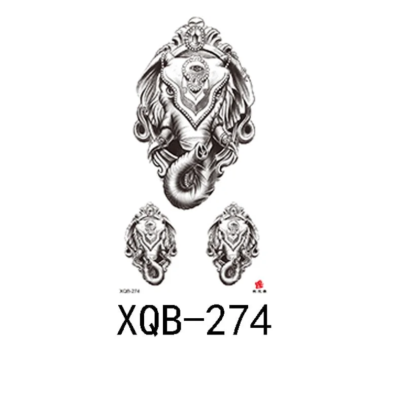 Small Full Arm Waterproof Tattoo Sticker Half Arm Arm Painted Flower Animal Arm Lasting European and American Tattoo Sticker