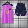 2025/2026 Barcelona Pre-Match Training Purple Vest+Shorts Football1:1 Thai Quality