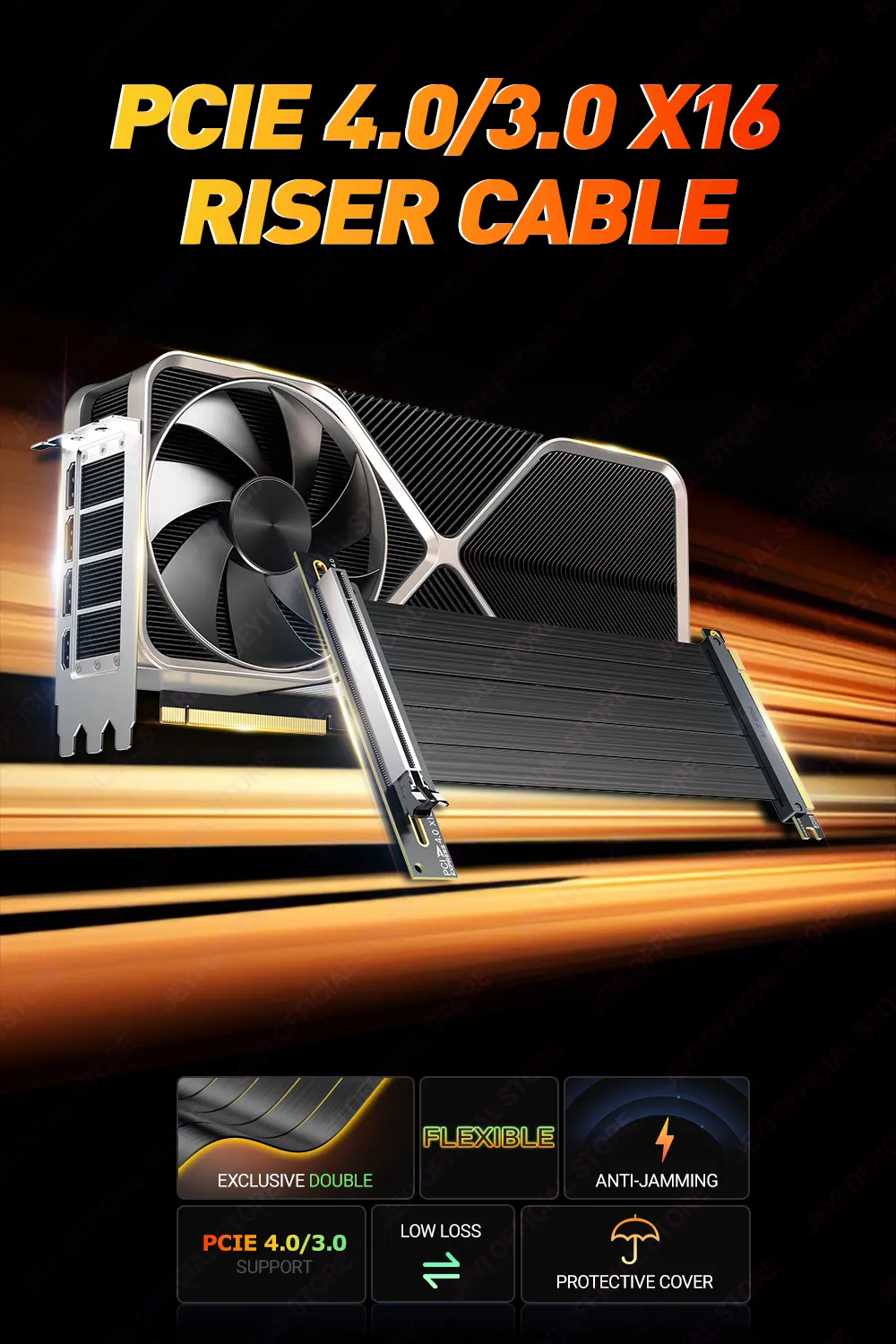 Cavo Riser PCIe 4.0 X16 - Cavo Di Prolunga GPU Flessibile Ad Alta Velocita C~p181672441