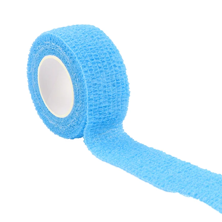Self Adhesive Elastic Bandage Cross Stitch Finger Protector (Light Blue)