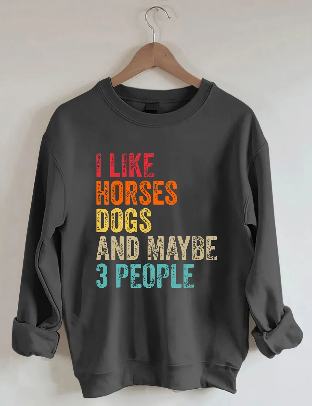 I Like Horses Dogs And Maybe 3 People Sweatshirt