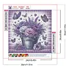 Purple Flower Butterfly-Full Round Diamond Painting 30*30CM