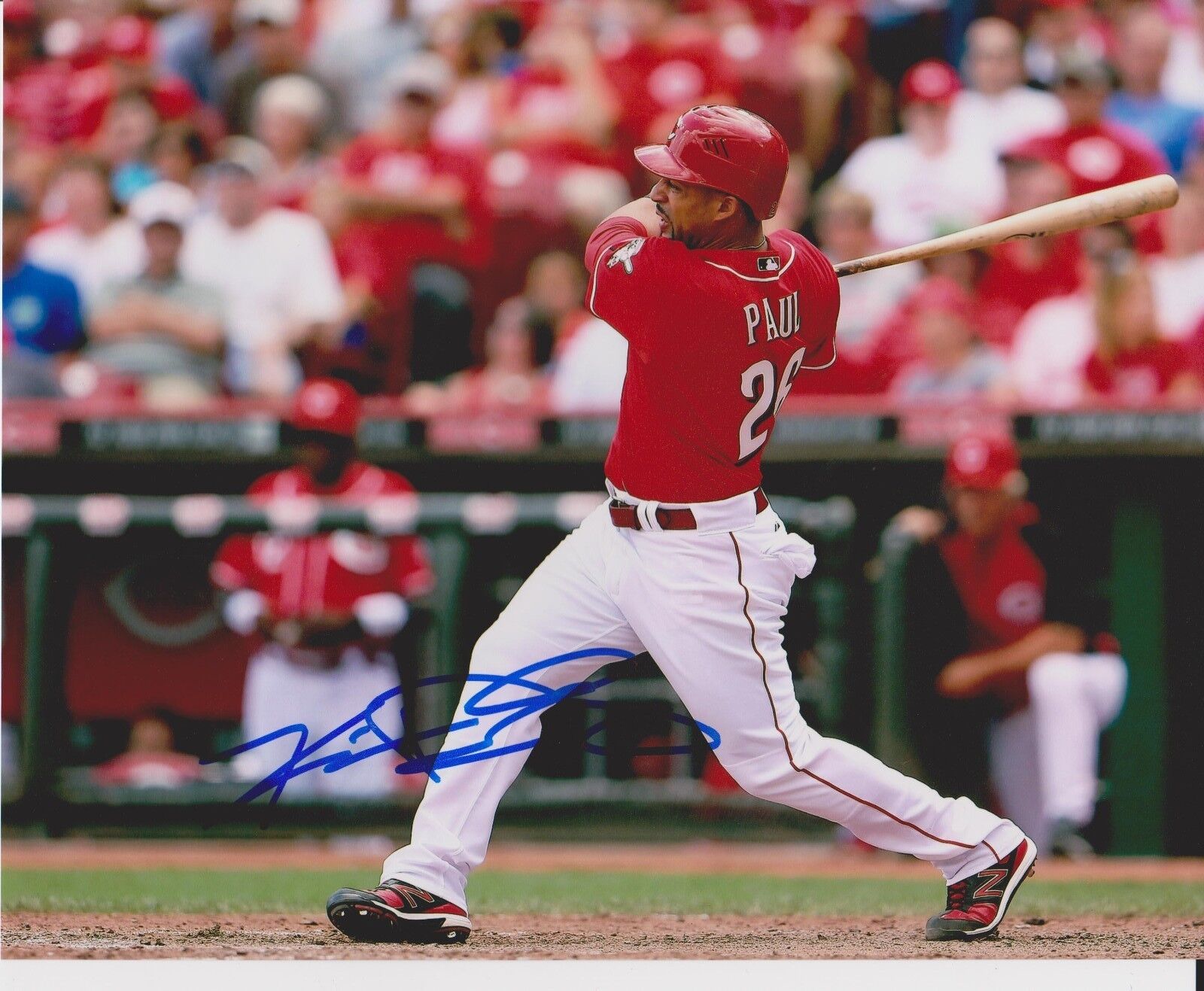 XAVIER PAUL signed CINCINNATI REDS 8x10 Photo Poster painting