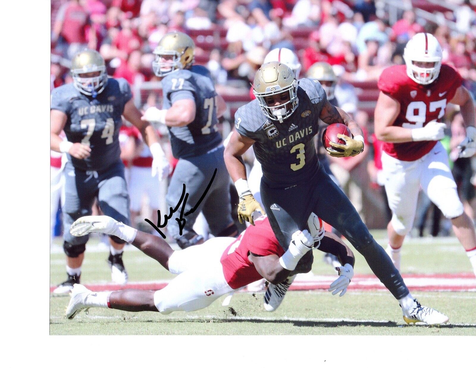 Keelan Doss UC Davis Aggies signed autographed 8x10 football Photo Poster painting 2019 Draft b