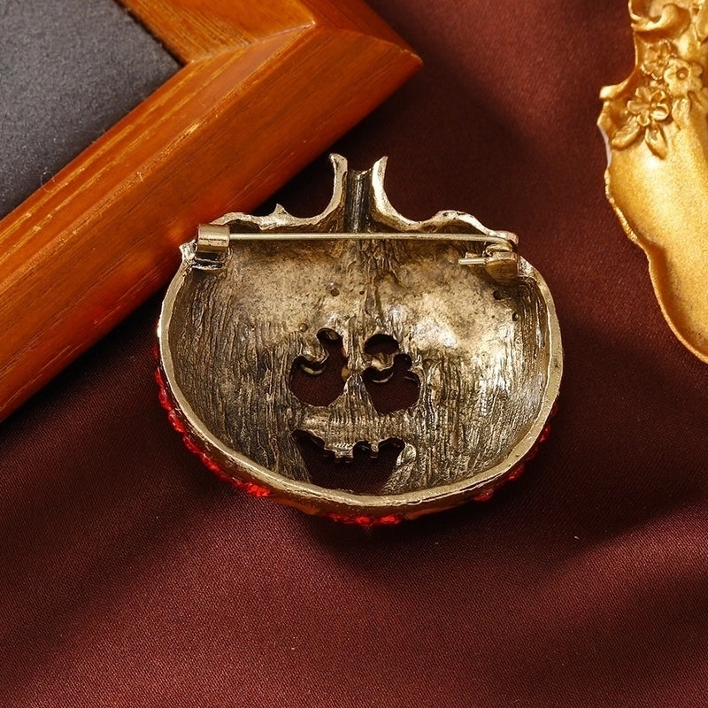 Funny Pumpkin Alloy Inlay Rhinestones Unisex Brooches