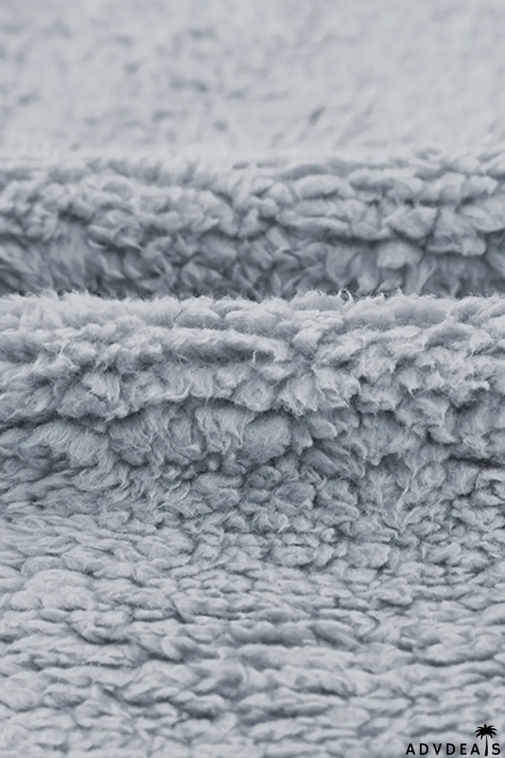 Gray 1/4 Zip Hooded Sherpa Sweatshirt with Kangaroo