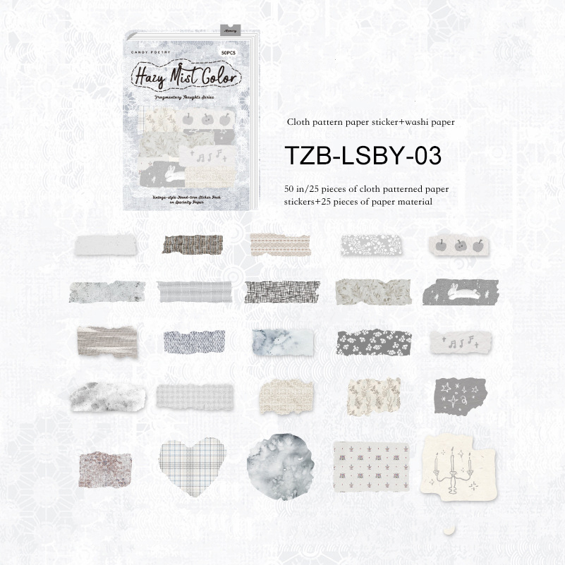 Sticker - Fragment Fabric Series Vintage Flower 