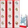 2027 New DIY Diamond Painting Moon Sleep Animal Desk Calendar Set 12-Month Flip Calendar Design Monthly Planner Office Desktop Decor