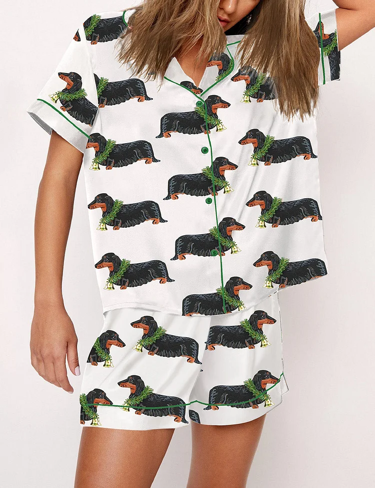 Women's Christmas Dachshund Pajama Set