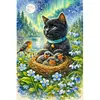 Cat and Bird Full DIY 5D Round Drill Diamond Art Kits Large Size 40*60cm Diamond Dots Paintings Picture Arts Craft Diamond Crystal Rhinestones Painting Kits for Adults/Beginners Gift Idea Home Decor