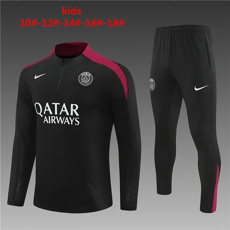 2025-26-New Season- Paris Black-Children-Training Suit