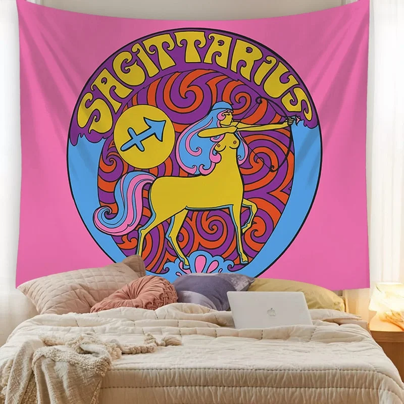 Tarot Constellation Tapestry Tarot Card Tapestry  Boho Tapestry Wall Hanging Trippy Divination Beach Mat Sun Moon Wall Decor