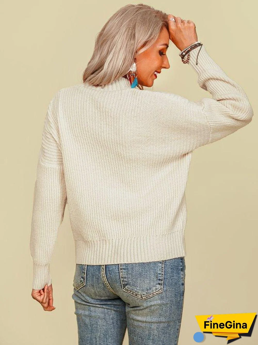 Acrylic Long Sleeve Sweater