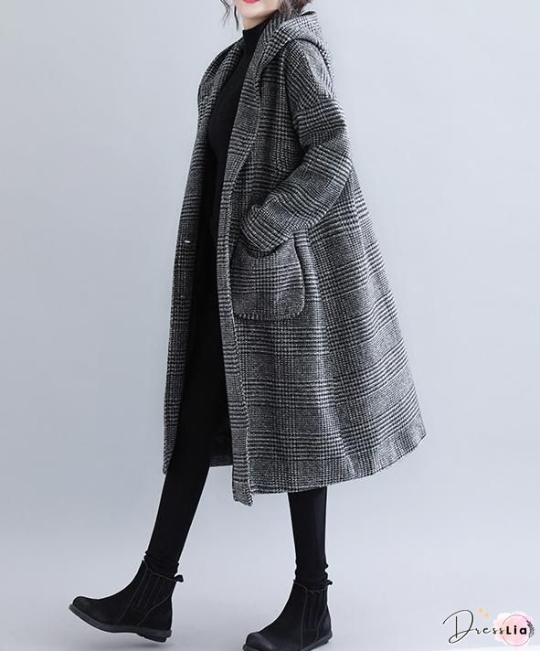 Winter Fashion Plover Case Printing Long Coat