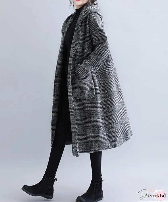 Winter Fashion Plover Case Printing Long Coat