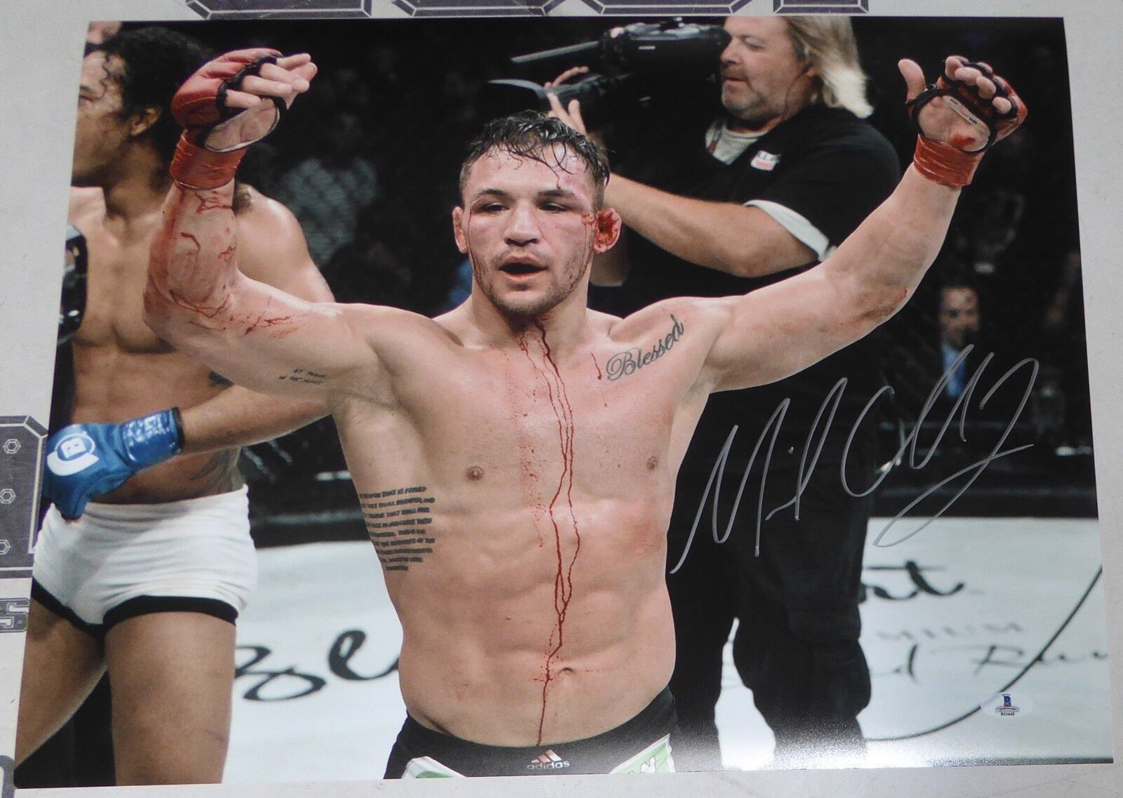 Michael Chandler Signed 16x20 Photo Poster painting BAS Beckett COA Bellator 165 Picture Auto'd