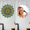 (US Only)Mandala Acrylic Special Shape Diamond Painting Mirror for Home Office Decor