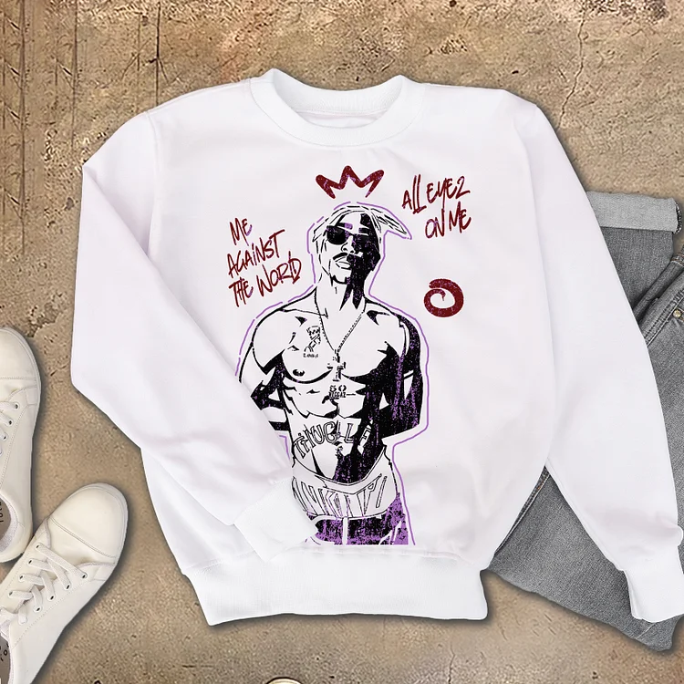 Casual Tupac Shakur Graphic Sweatshirt