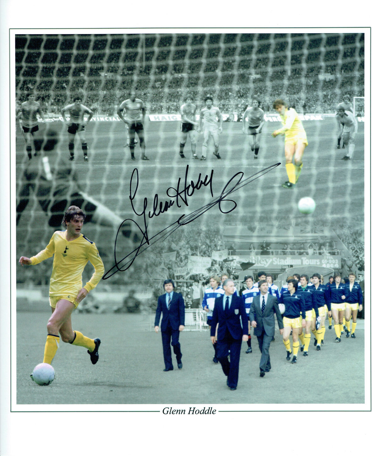 Glenn HODDLE Signed Autograph Huge Tottenham Hotspurs Montage Photo Poster painting AFTAL COA