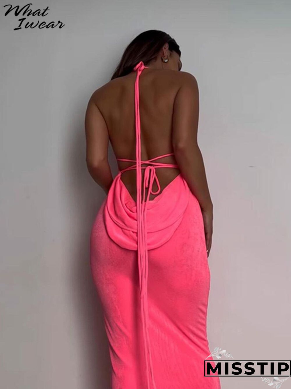 Backless Maxi Dress Sexy Blue Orange Spaghetti Strap Slim Women Long Club Party Beach