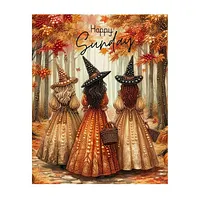 Autumn Women Happy Sunday - Pearls Painting