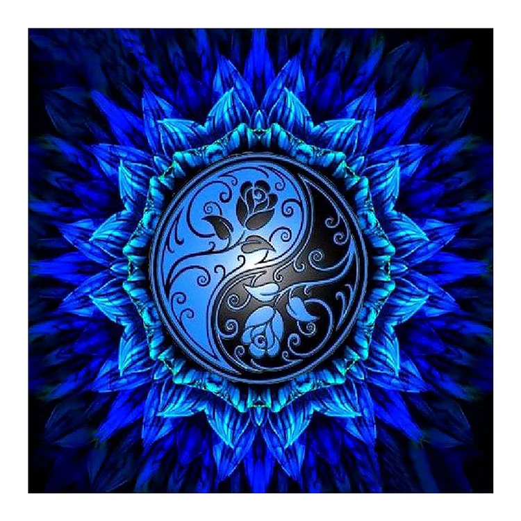 Blue Mandala - Paint By Numbers