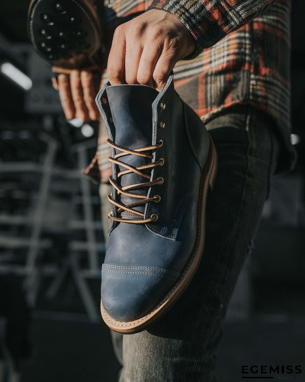 Cow Split Leather Men Boots Comfortable Boots Men Footwear Rubber Ankle Boots Men's Shoes | EGEMISS