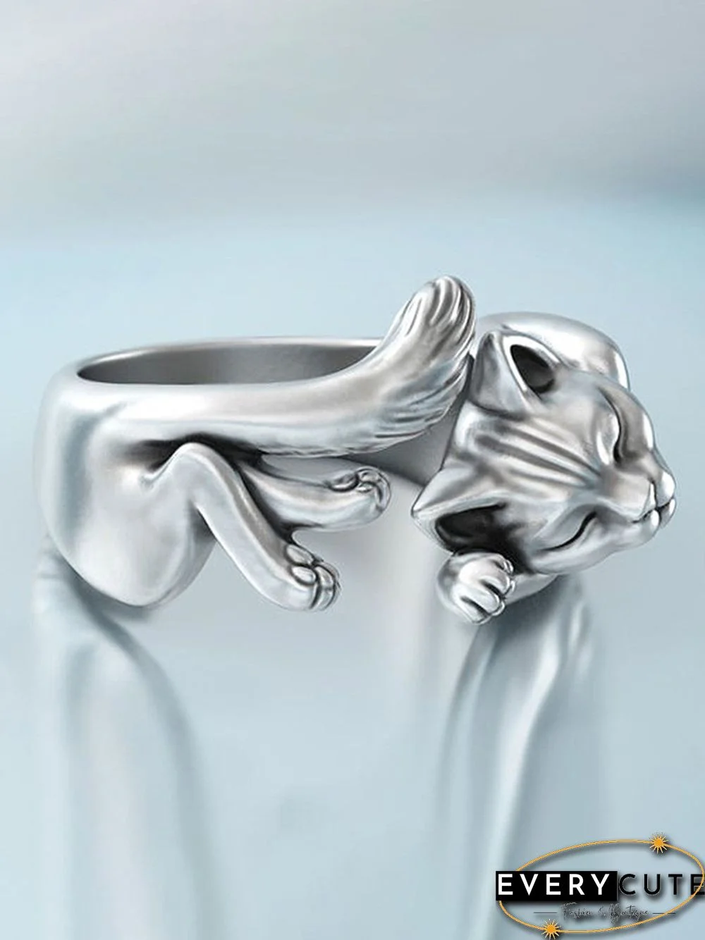 Vintage Alloy Cat Ring