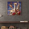 Christmas Lighthouse Full DIY 5D Round Drill Gem Art Diamond Painting Kits 40*40cm Diamond Dots Paintings Picture Arts Craft for Adults/Beginners Gift Idea Home Wall Decor