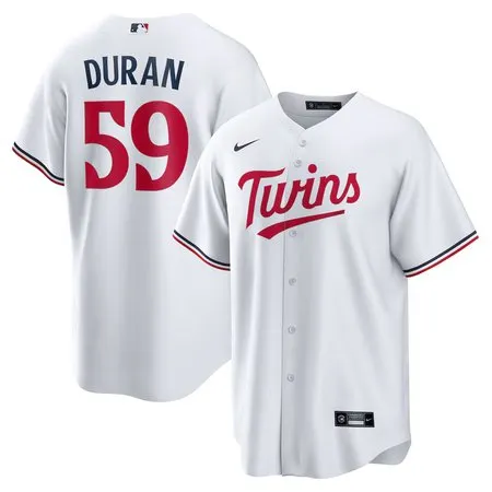 Men's Minnesota Twins #59 Jhoan Duran  White Home Replica Jersey