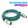5pcs 3Pin XLR Cable Male to Female M/F Foil+Braided Shielded Audio Cable