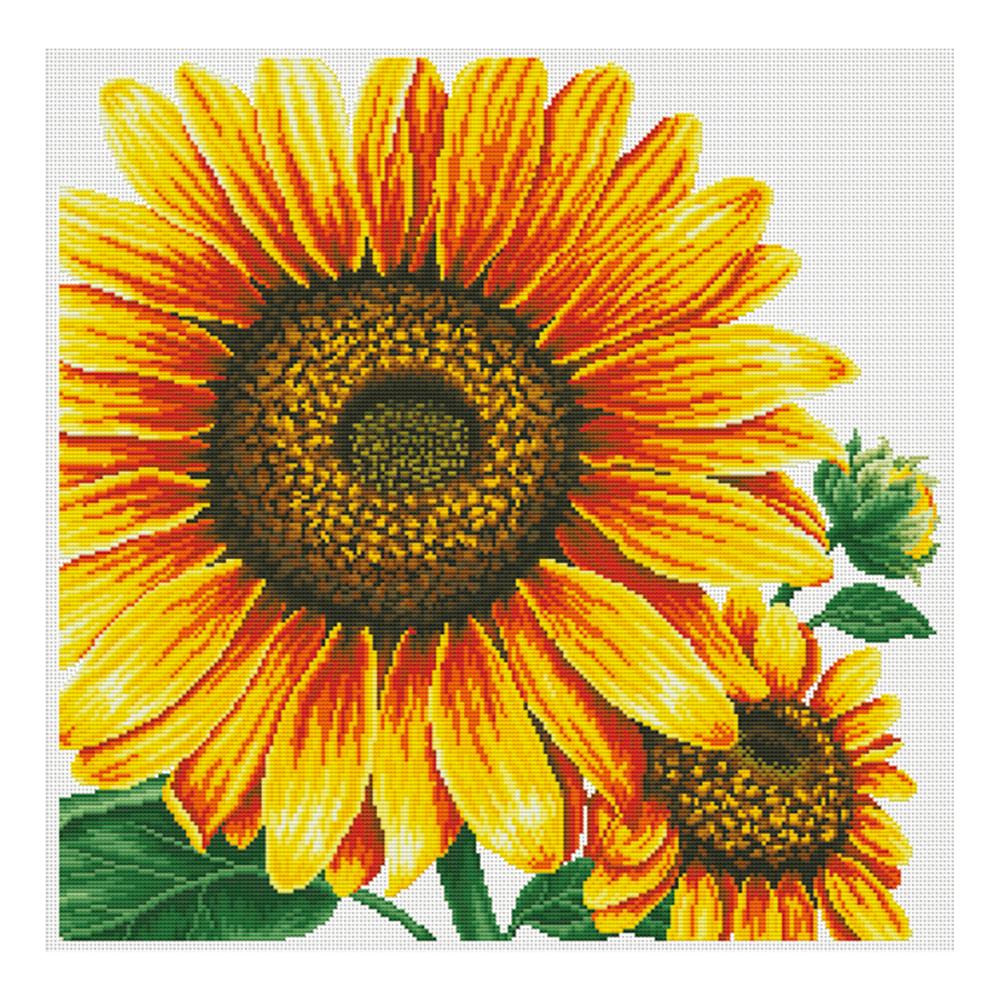 

Sunflower - 11CT Stamped Cross Stitch - 61*61cm, 501 Original