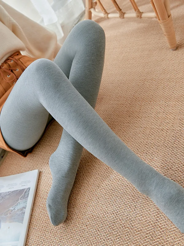 Simple Skinny Leg Keep Warm Solid Color Velvet Thermal Pants Bottoms