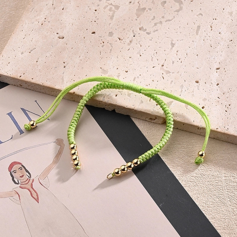 1 Strand/Package Cotton Rope Copper 18K Gold Plated Cord String Polished Jewelry Accessories Rope