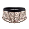 Men's Ultra-thin Mesh Ice Silk Sexy Leopard Print Boxer Briefs