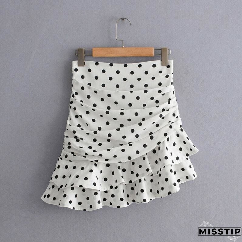Women high waist skirt chic Ruffle Casual Summer skirts