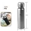 Pure titanium outdoor sports water bottle, large-capacity single-layer lightweight titanium water bottle for cycling, mountaineering, travel, portable and camping
