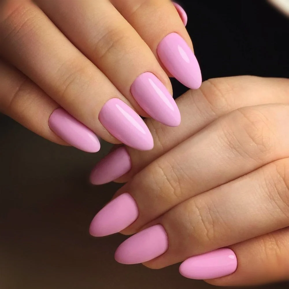 24Pcs Shiny Wine Red Short Stiletto False Nails DIY Press On Fake Nail With Jelly Glue Lady Daily Wear Manicure Tools-Nail Inspo