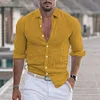 Camicia casual traspirante a maniche lunghe da uomo
