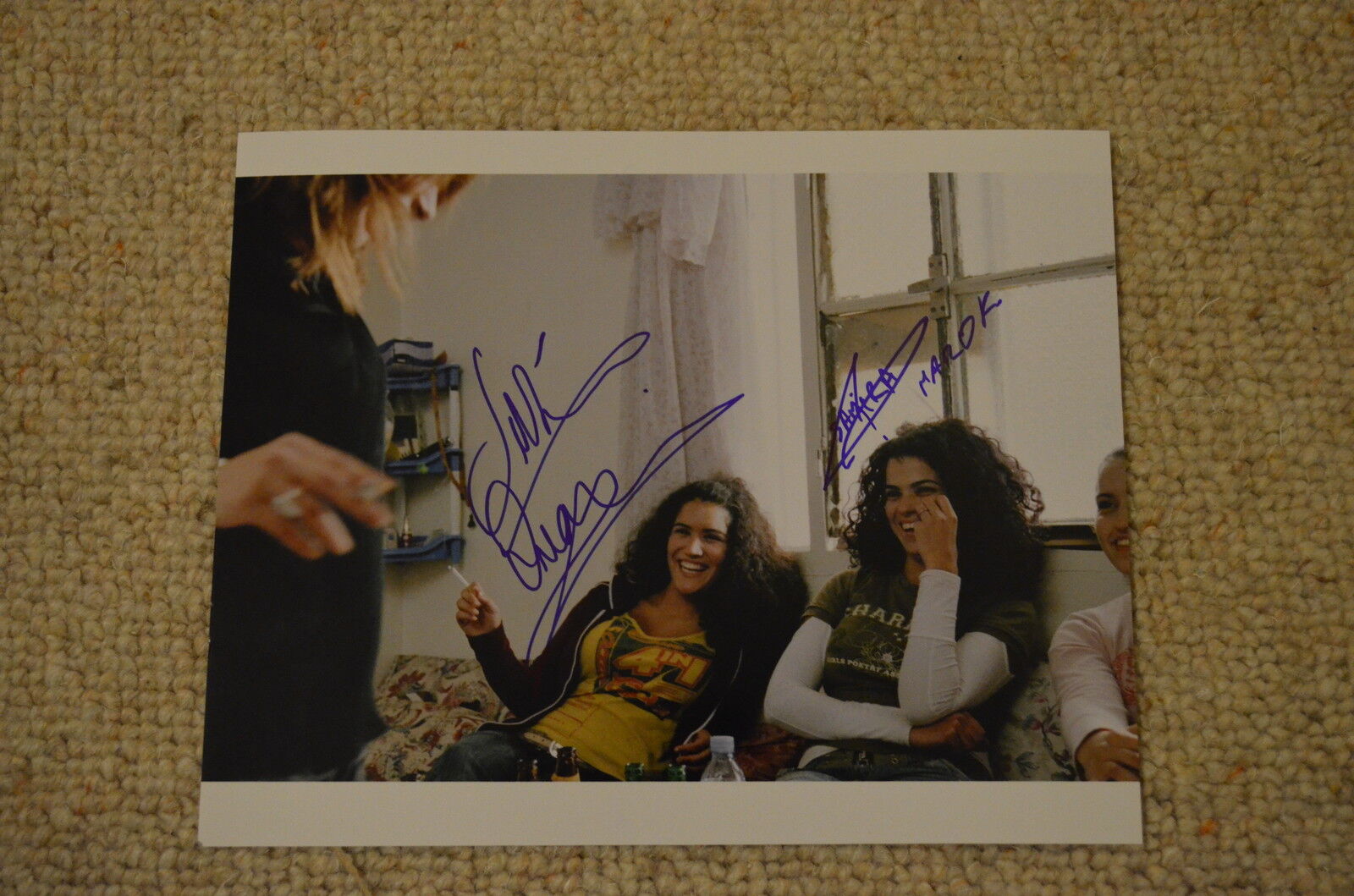 SABRINA OUAZANI & SAMIRA AIT KHARRAZ signed autograph 8x10 (20x25 cm) TANGERINE