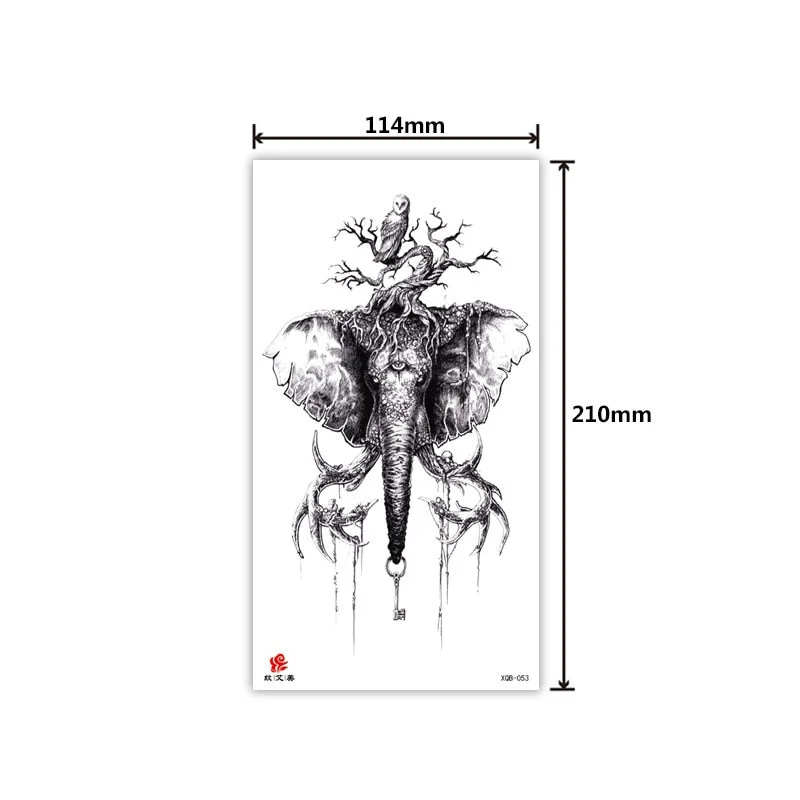 Tattoo Applique Arm Men and Women Small Full Arm Waterproof Tattoo Sticker Symbol Totem Animal Skull Text Tattoo Sticker