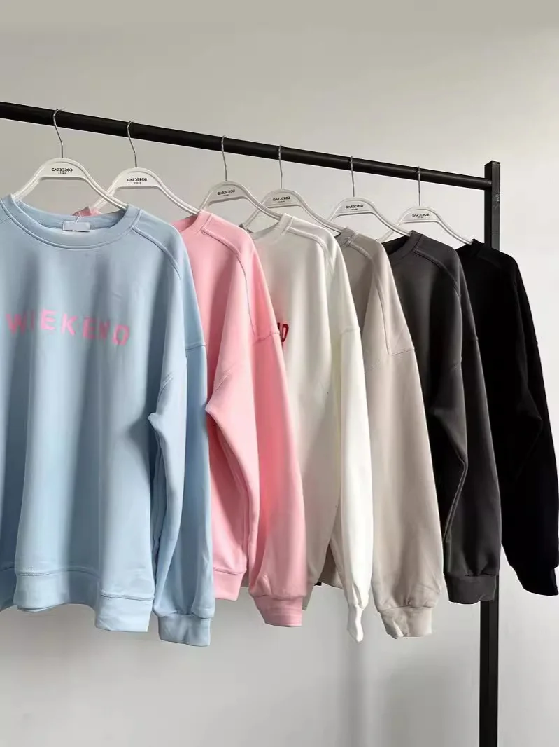 Churchf Churchf New Women's Casual Fashion Print Plus Thick Versatile Top Long-Sleeved Hoodie