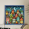 Colored Houses-14CT Stamped Cross Stitch 40*40cm/15.75*15.75in tapestrymarket