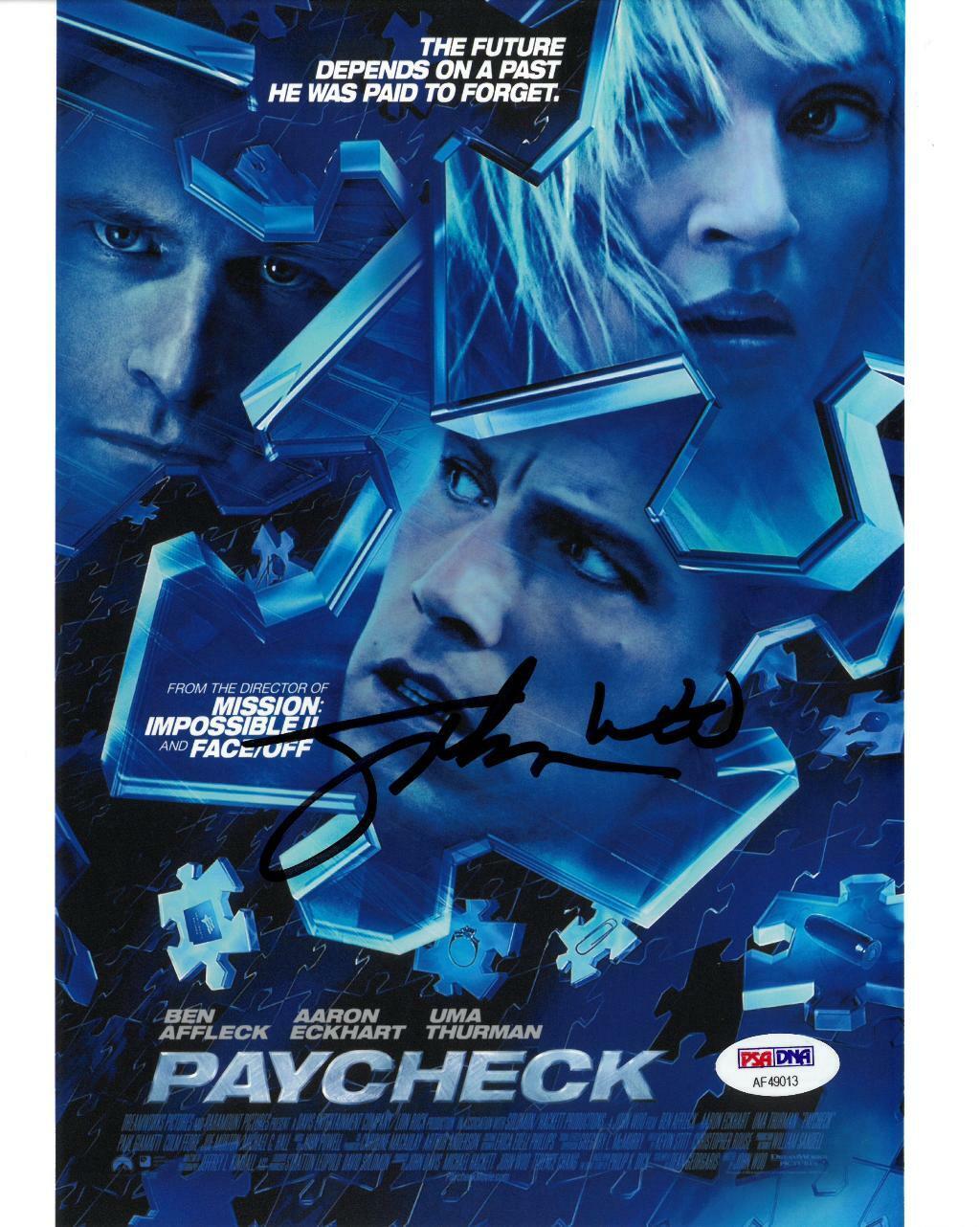 John Woo Signed Paycheck Authentic Autographed 8x10 Photo Poster painting PSA/DNA #AF49013