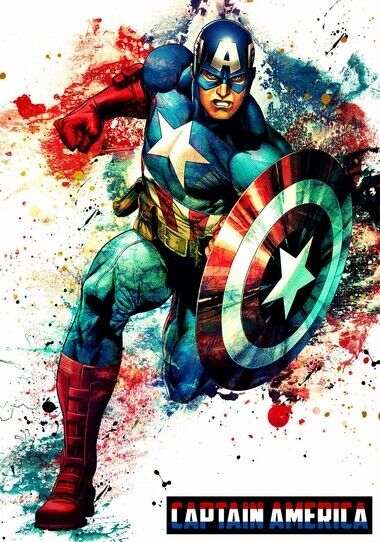 CAPTAIN AMERICA POSTER - ART - HIGH GLOSS Photo Poster painting POSTER - POST