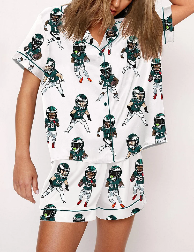 Women's Philadelphia Eagles Football Pajama Set