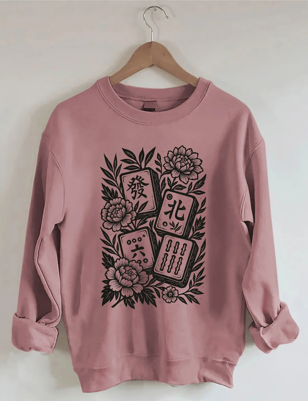 Mahjong Floral Game Night Sweatshirt