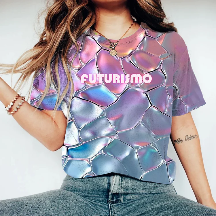 Futurismo Crew Neck Short Sleeve T-shirt