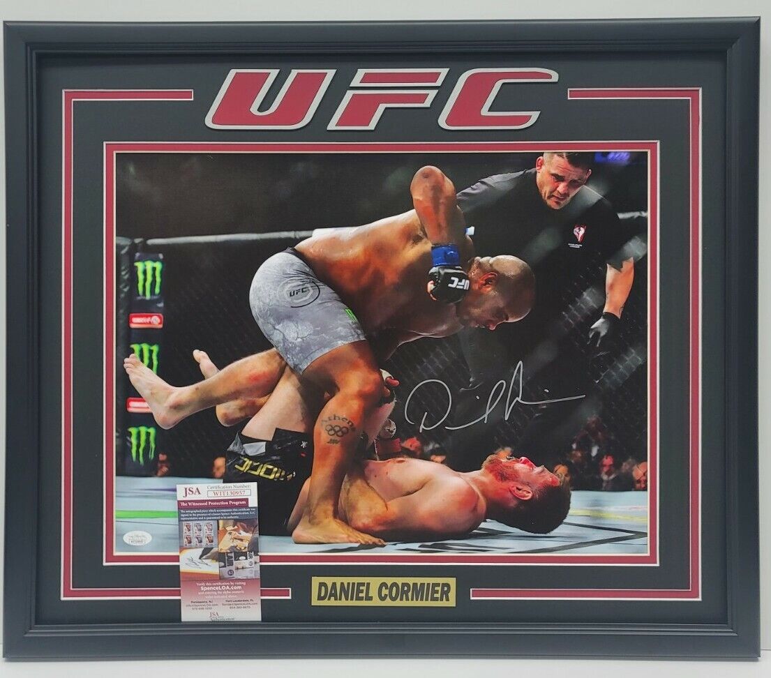 DANIEL CORMIER Autographed UFC 2x Champion 16x20 Photo Poster painting Frame SZ 26x23. JSA