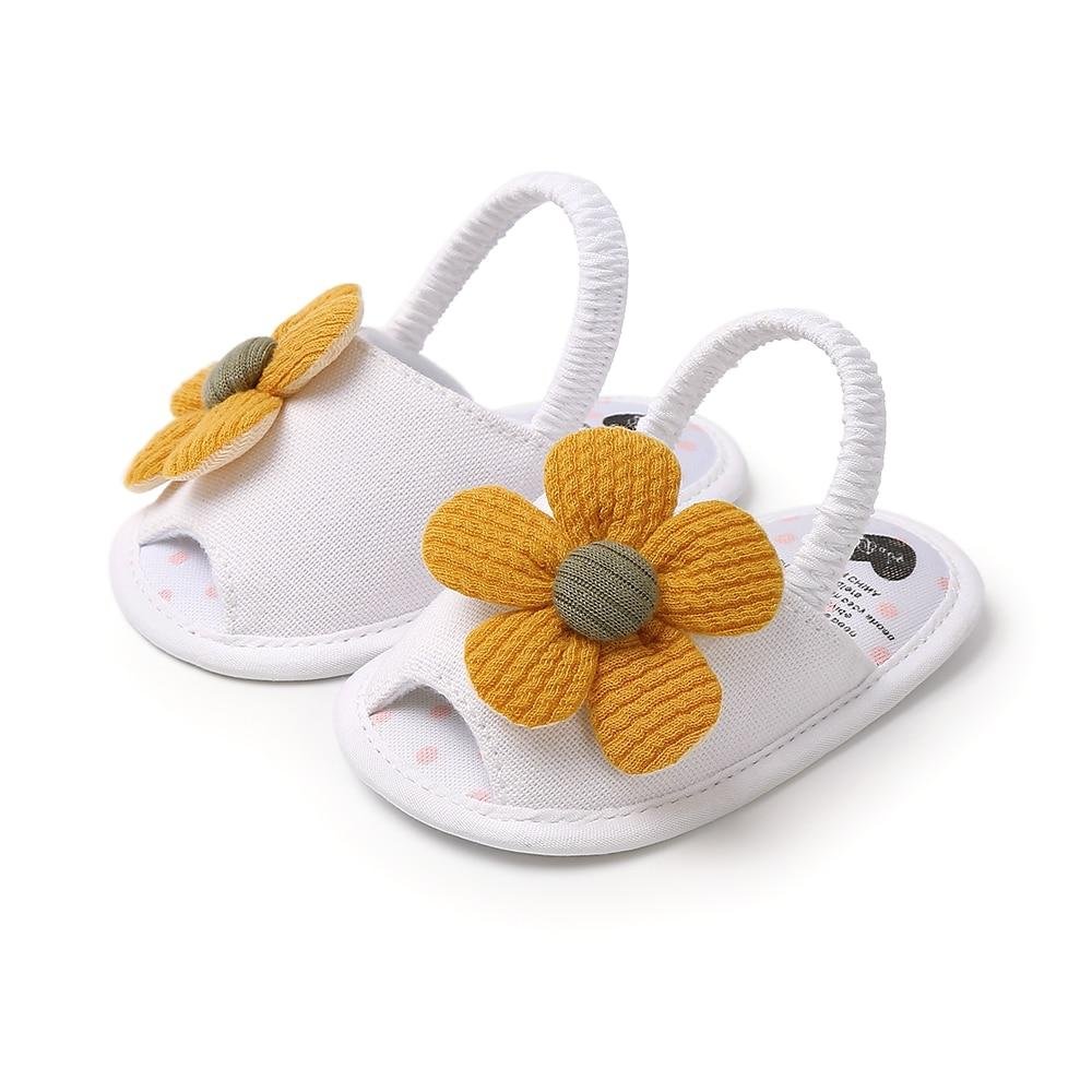Summer Toddler Infant Kids Baby Girl Cute Casual Sunflower Princess Sandals Soft Lightweight Sandals Crib Shoes Sneakers